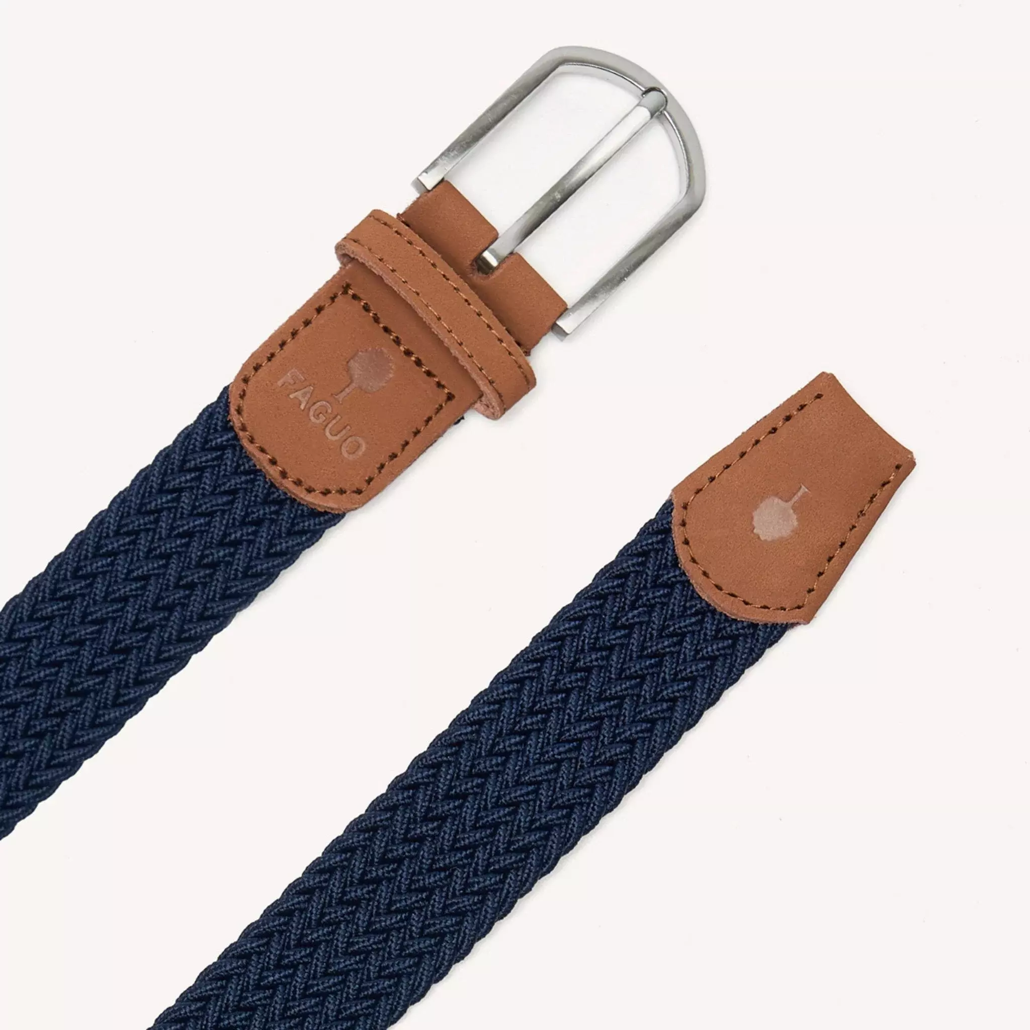 Faguo Woven Belt Navy Herren Flechtgürtel blau
